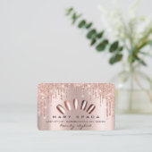 Makeup Nails Manicure Roos Spark Glitter Lux Visitekaartje (Staand voorkant)