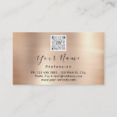 Makeup Nails Roos Kus Red Lips QR Code Logo Visitekaartje (Achterkant)