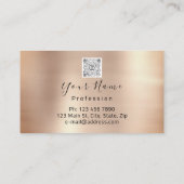 Makeup Nails Roos Roze Kus Lips Logo QR Code Visitekaartje (Achterkant)