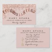 Makeup Nails Stylist Manicure Roos Gold Skinny Visitekaartje (Voorkant / Achterkant)