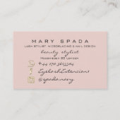 Makeup Nails Stylist Manicure Roos Gold Skinny Visitekaartje (Achterkant)