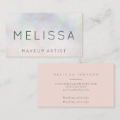 Makeup name typografie blush pearl nacre visitekaartje (Voorkant / Achterkant)