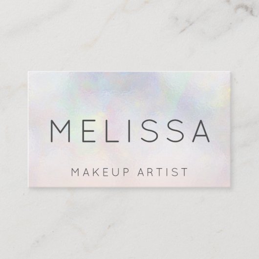 Makeup name typografie blush pearl nacre visitekaartje (Voorkant)