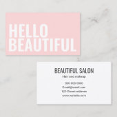 Makeup of schoonheidssalon pastelroze eenvoudig visitekaartje (Voorkant / Achterkant)