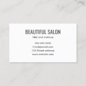 Makeup of schoonheidssalon pastelroze eenvoudig visitekaartje (Achterkant)