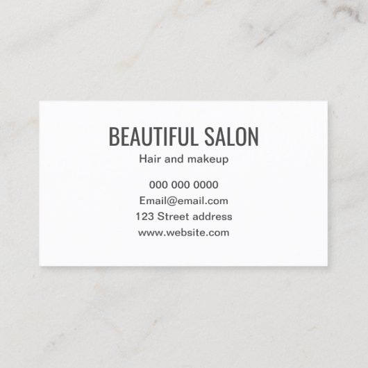 Makeup of schoonheidssalon pastelroze eenvoudig visitekaartje (Achterkant)