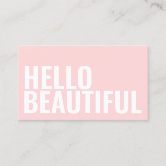 Makeup of schoonheidssalon pastelroze eenvoudig visitekaartje (Voorkant)