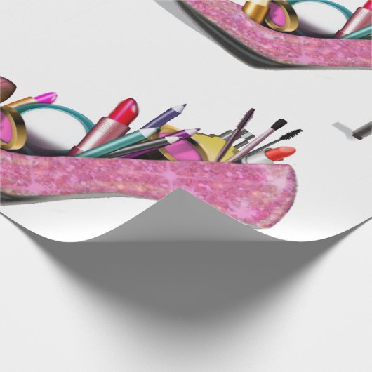 Makeup op hoog niveau Stilettos-Mode Cadeaupapier (Hoek)