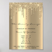 Makeup openingsuren Gold Salon drijft parkprijzen Poster (Voorkant)