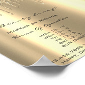 Makeup openingsuren Gold Salon drijft parkprijzen Poster (Hoek)