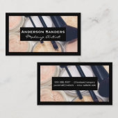 Makeup Palette en Borstels | Zwarte Rand Visitekaartje (Voorkant / Achterkant)