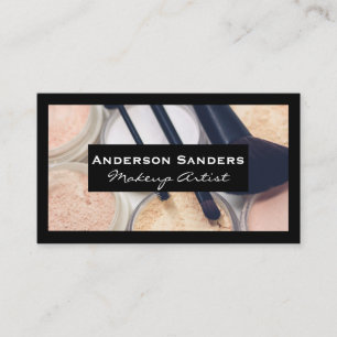 Makeup Palette en Borstels   Zwarte Rand Visitekaartje