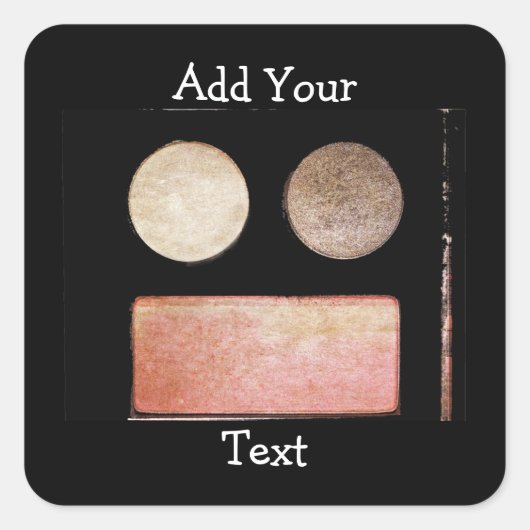 Makeup Palette-Face van Shirley Taylor Vierkante Sticker (Voorkant)