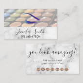 Makeup Palette | Marmer | Loyaliteit Klantenkaartje (Voorkant / Achterkant)