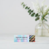 Makeup Palettes | Holografisch verloop Mini Visitekaartje (Staand voorkant)