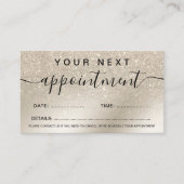 Makeup pareel glitter iory ombre goud metallic afsprakenkaartje (Voorkant)