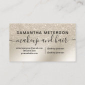 Makeup pareel glitter iory ombre goud metallic visitekaartje (Achterkant)