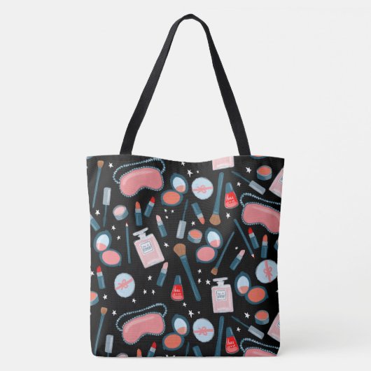 Makeup, parfum, cosmetische Canvas tas MONOGRAM zw (Achterkant)