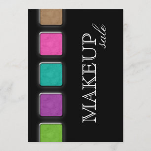 Makeup Party Invitation Advertisement Palette Kaart