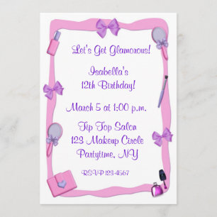 Makeup Party Invitation Kaart