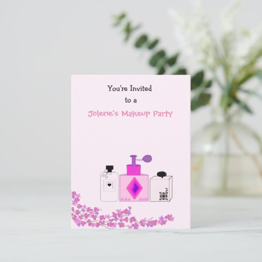 Makeup Party Kaart (Staand voorkant)
