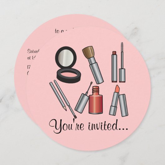 Makeup Party Kaart (Voorkant / Achterkant)