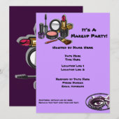 Makeup Party-uitnodigingen Kaart (Voorkant / Achterkant)