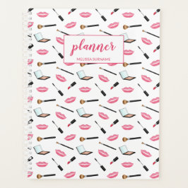 Makeup Patroon en Roze Lips Persoonlijke Naam Planner