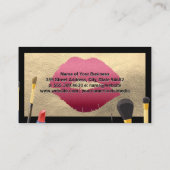 Makeup-penselen | Leder | Lipstick Kiss Visitekaartje (Achterkant)