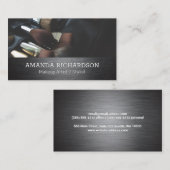 Makeup-penselen | Metaal Zilver geborsteld Visitekaartje (Voorkant / Achterkant)