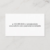 Makeup-penselen | Roos Gold Metallic Brush Stroke Visitekaartje (Achterkant)