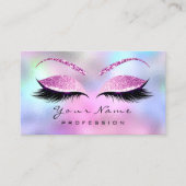 Makeup Pink Lashes Fuchsia Ombre Appointment Card Afsprakenkaartje (Voorkant)