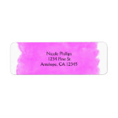 Makeup Pink Splotch Beauty Glam Chic Address Label (Voorkant)