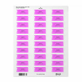Makeup Pink Splotch Beauty Glam Chic Address Label (Full Sheet)