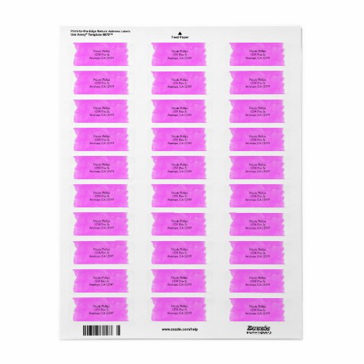 Makeup Pink Splotch Beauty Glam Chic Address Label (Full Sheet)