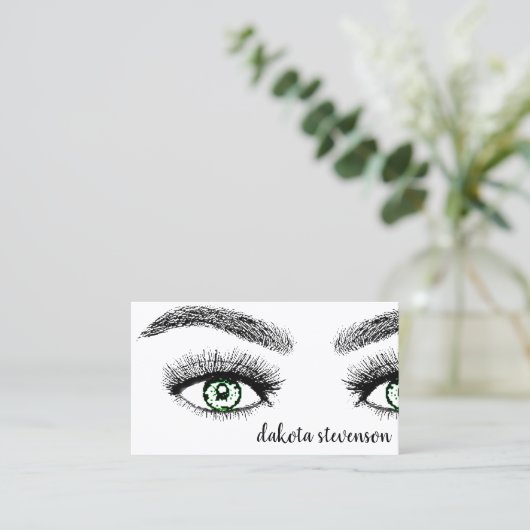 Makeup Professional | Zwarte maragrogroene ogen Visitekaartje (Staand voorkant)