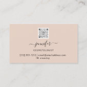 Makeup QR Code Powder Blush Roos Gold Visitekaartje (Achterkant)