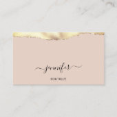 Makeup QR Code Powder Blush Roos Gold Visitekaartje (Voorkant)