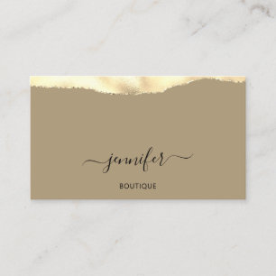 Makeup QR Code Powder Mustard Green Gold Visitekaartje