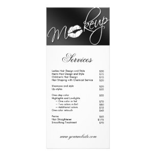 Makeup Rack Card Beauty Cosmetologist Brochure Reclamekaart