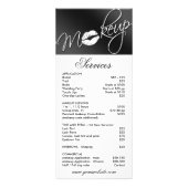 Makeup Rack Card Beauty Cosmetologist Service Menu (Voorkant)