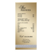 Makeup Rack Kaart Zebra Luxury Red Sparkle Gold (Achterkant)