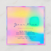 Makeup Rainbow Professional Eyeash HoloGraproze Vierkante Visitekaartje (Achterkant)