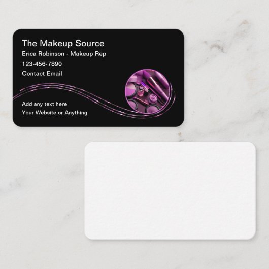 Makeup Representative Sales Agent Visitekaartje (Voorkant / Achterkant)