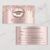 Makeup Roos Glitte Spark Lips Wax Appointcard Afsprakenkaartje (Voorkant / Achterkant)