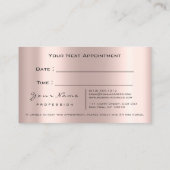 Makeup Roos Glitte Spark Lips Wax Appointcard Afsprakenkaartje (Achterkant)