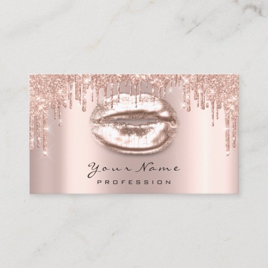 Makeup Roos Glitte Spark Lips Wax Appointcard Afsprakenkaartje (Voorkant)