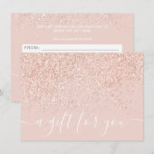 Makeup roos glitter pastel gift certificaat (Voorkant / Achterkant)