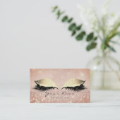 Makeup Roos Gold Lashes ExAttentie Glitter Beauty Afsprakenkaartje (Staand voorkant)