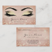 Makeup Roos Gold Lashes Extension Studio Confetti Afsprakenkaartje (Voorkant / Achterkant)